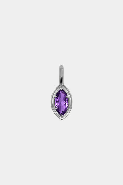 Roma Marquise Gemstone Pendant | White Gold