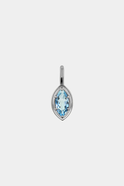 Roma Marquise Gemstone Pendant | White Gold