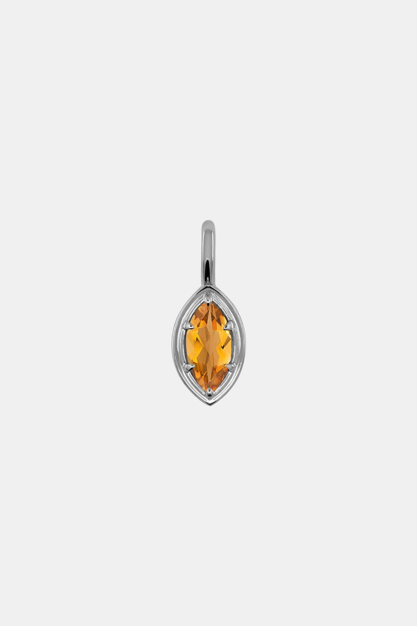 Roma Marquise Gemstone Pendant | White Gold