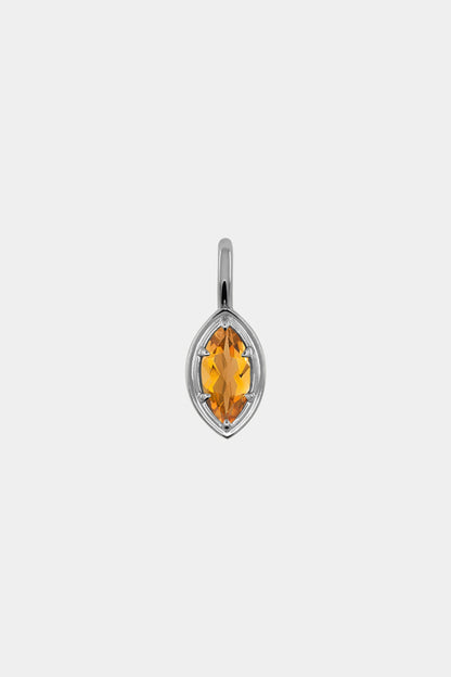 Roma Marquise Gemstone Pendant | White Gold