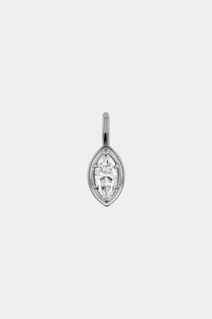 Roma Marquise Gemstone Pendant | White Gold
