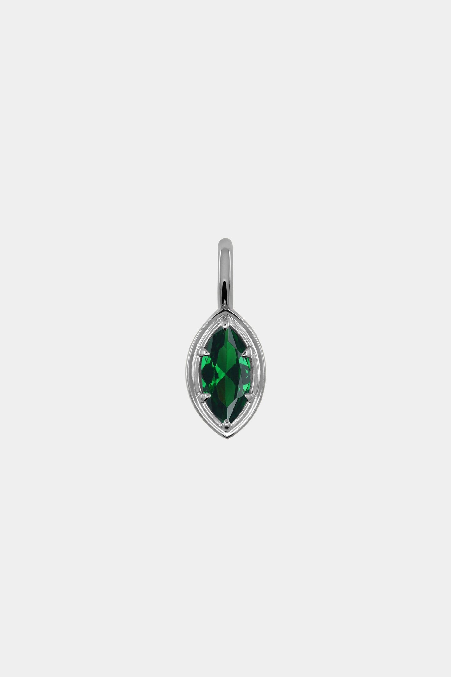 Roma Marquise Gemstone Pendant | White Gold