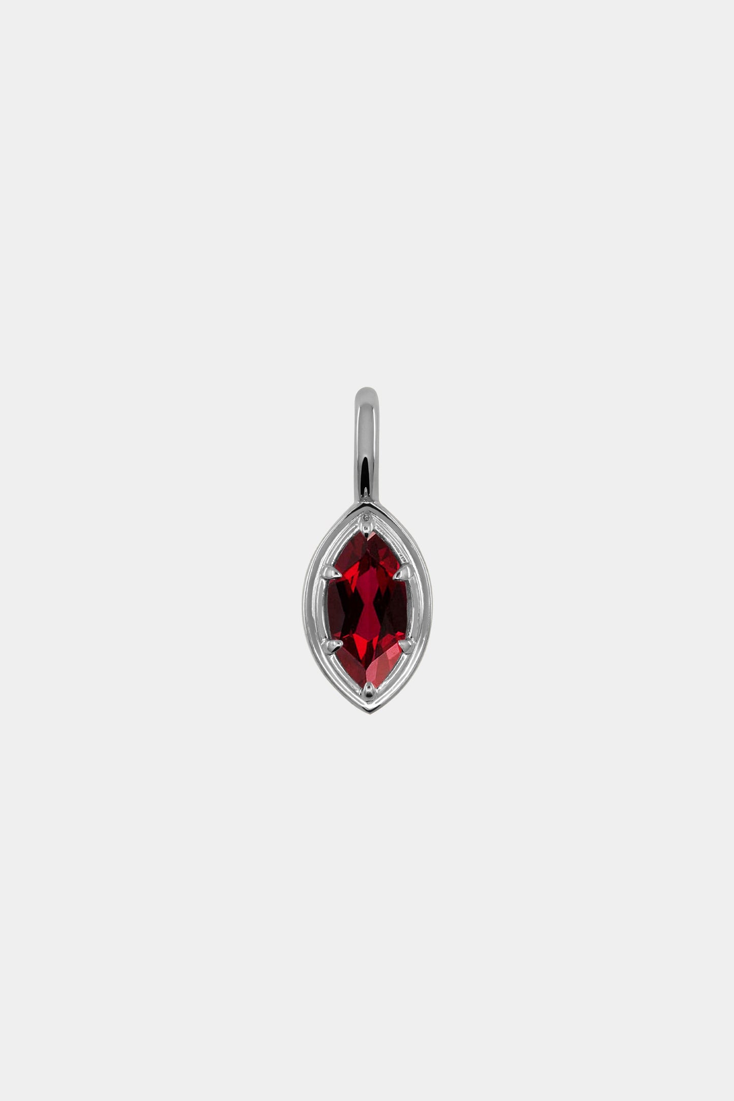 Roma Marquise Gemstone Pendant | White Gold