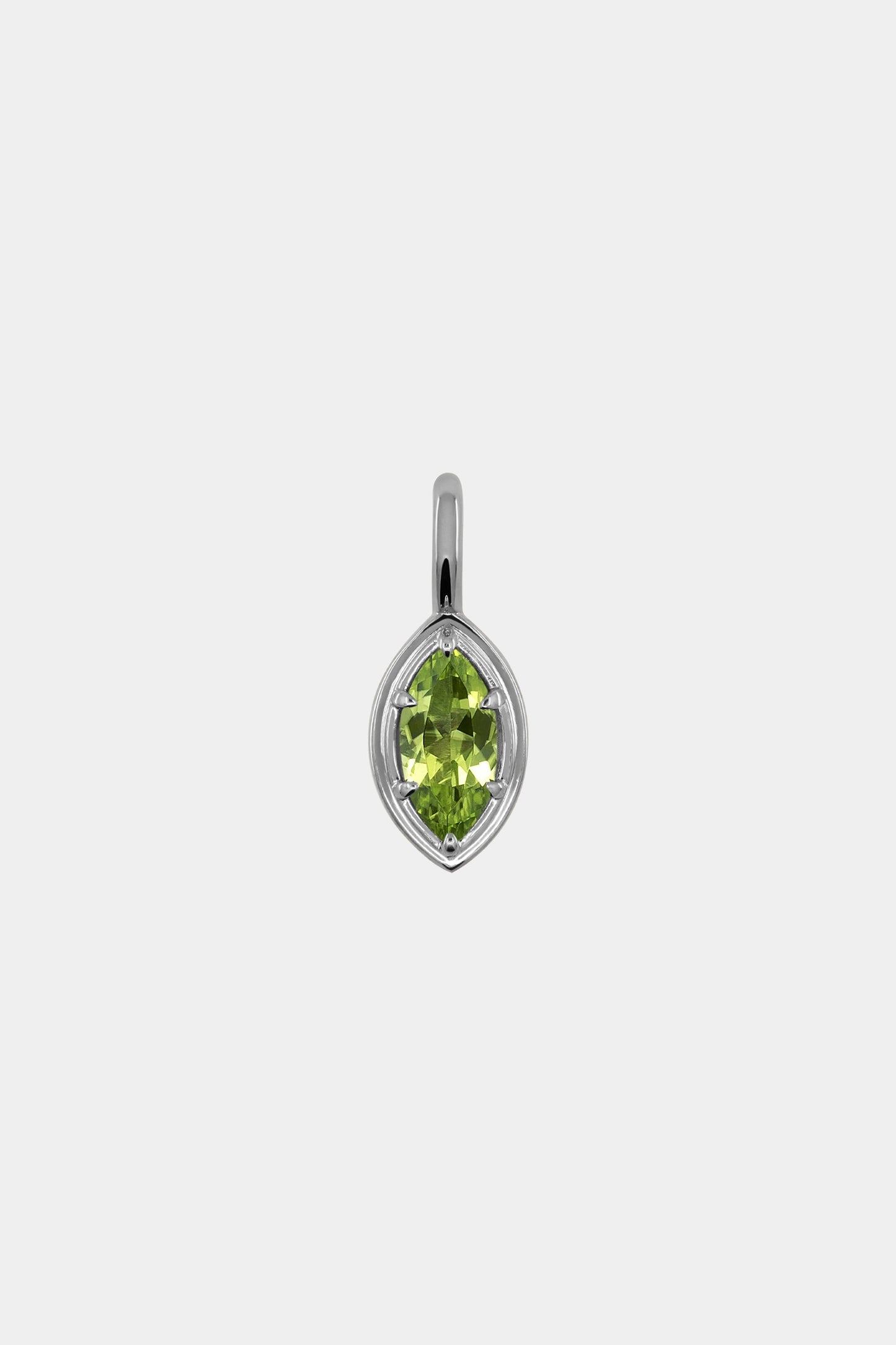 Roma Marquise Gemstone Pendant | White Gold