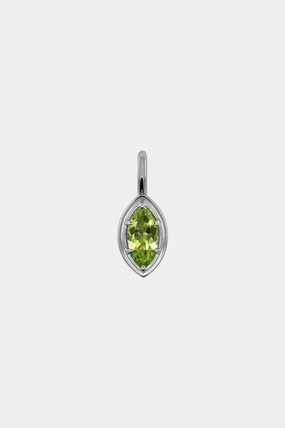 Roma Marquise Gemstone Pendant | White Gold