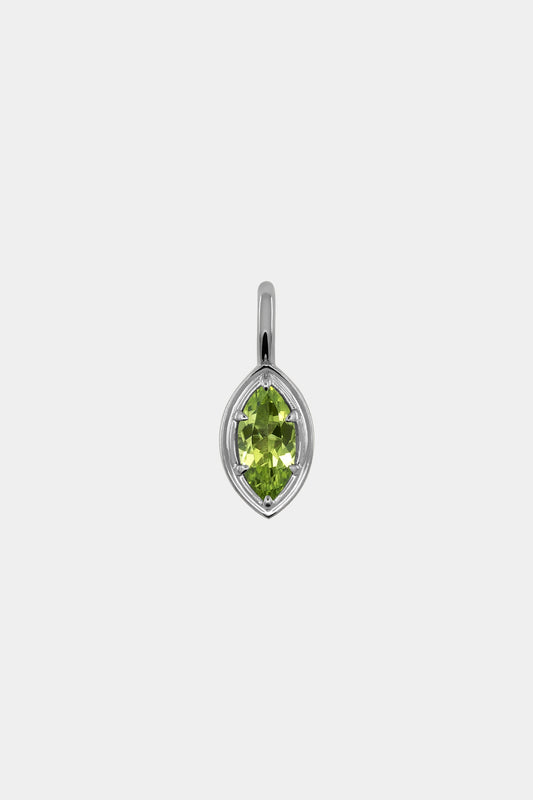 Roma Marquise Gemstone Pendant | White Gold
