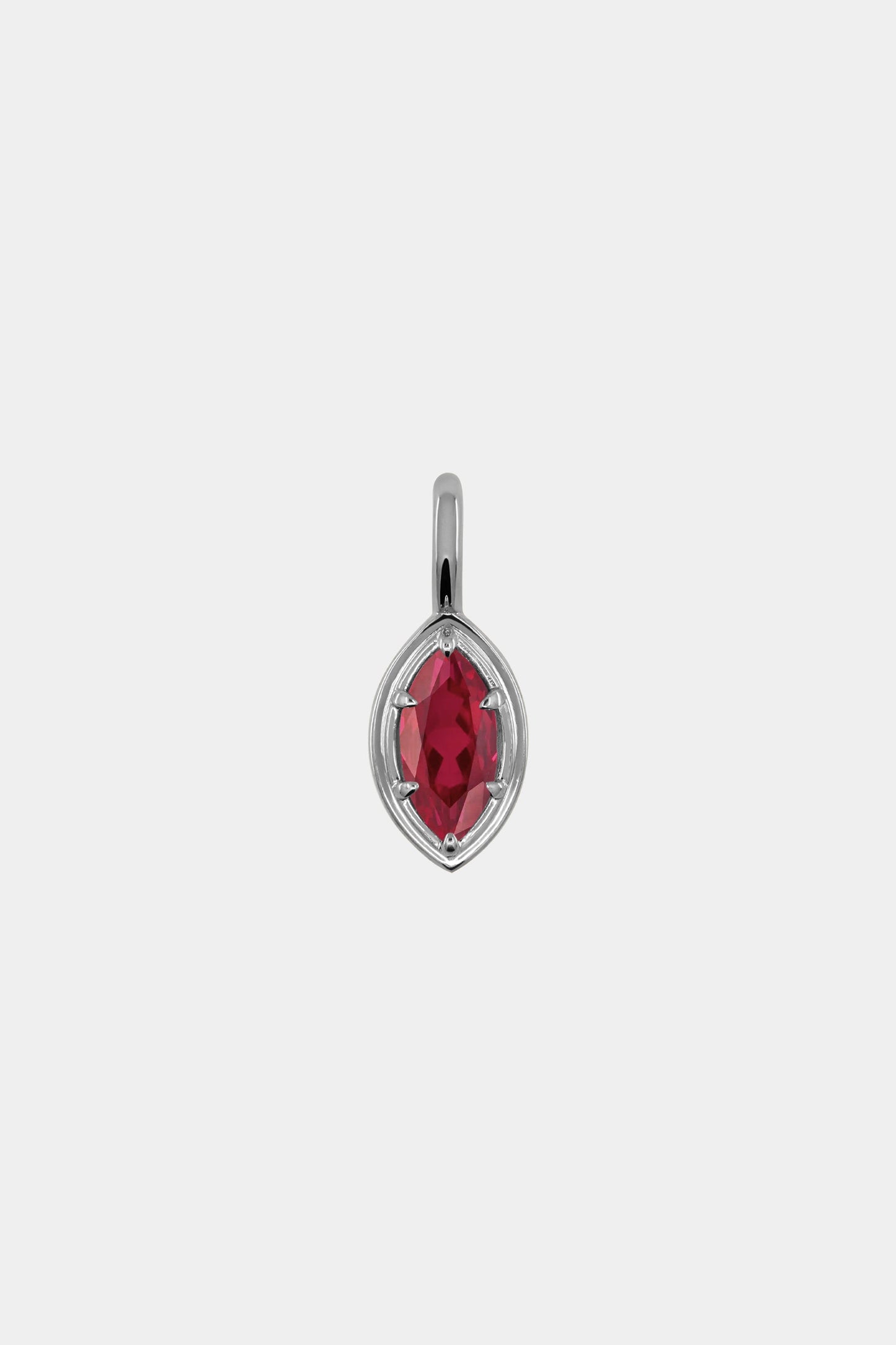 Roma Marquise Gemstone Pendant | White Gold