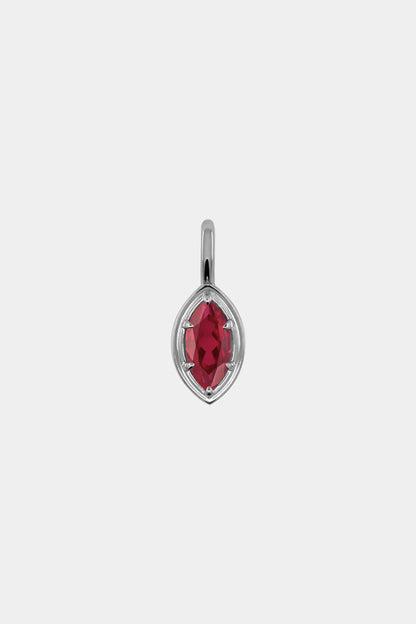 Roma Marquise Gemstone Pendant | White Gold
