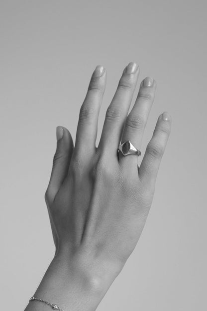 Marquise Signet Ring | Silver