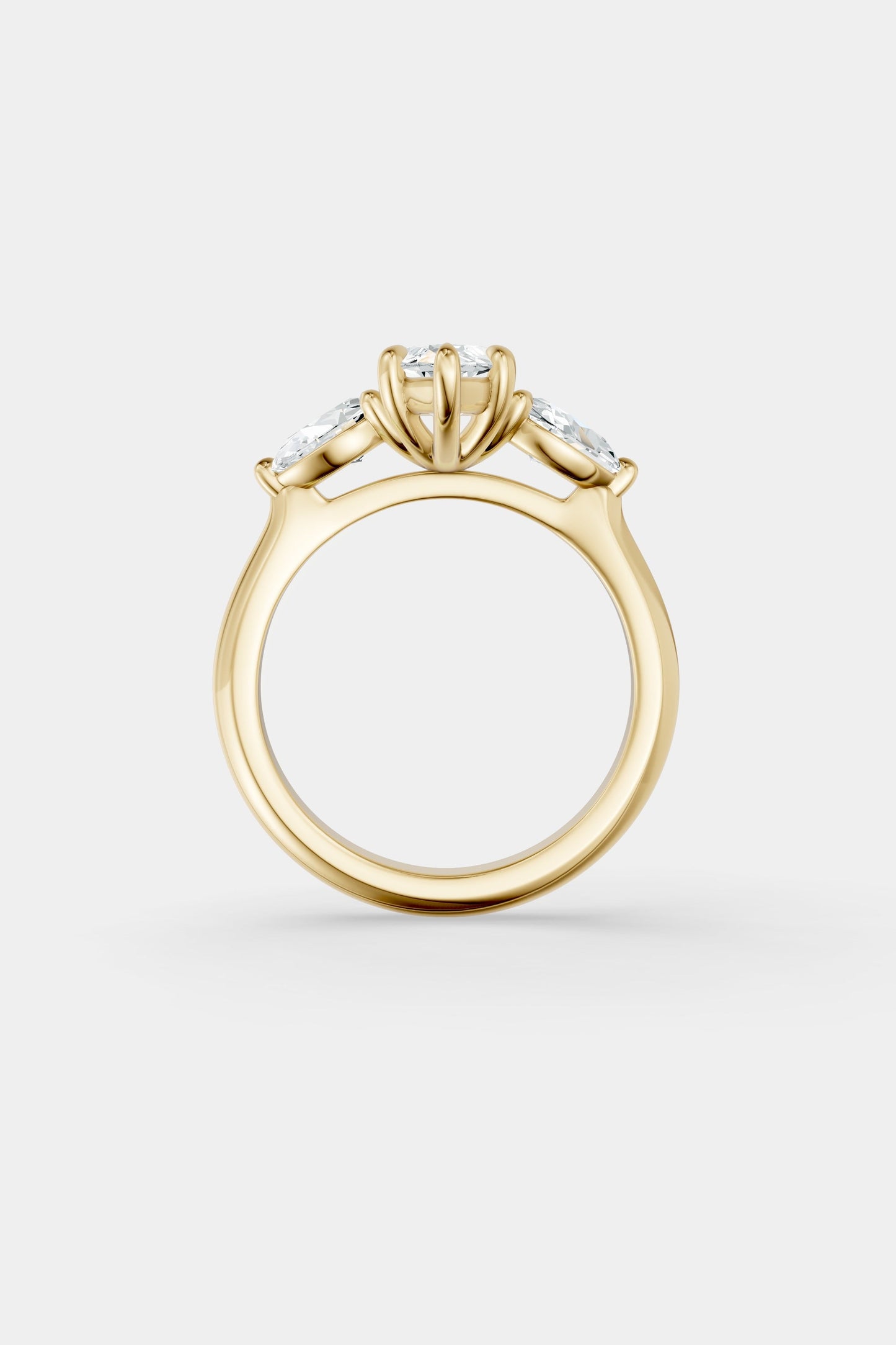 Marquise Trilogy Diamond Ring | Traditional Open-Style Band