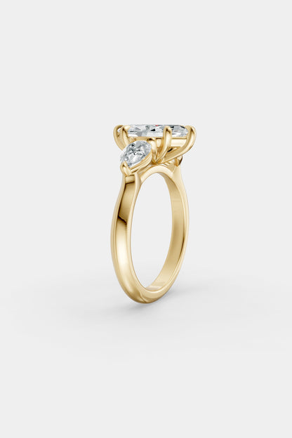 Marquise Trilogy Diamond Ring | Traditional Open-Style Band