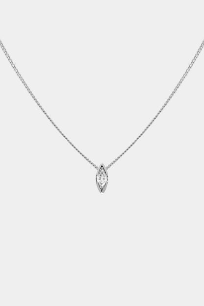 Mini Marquise Diamond Necklace | White Gold