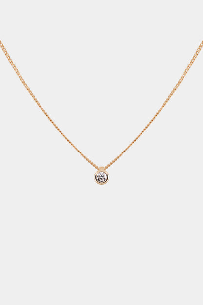 Mini Round Diamond Necklace | Gold