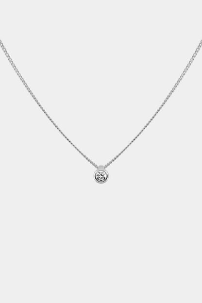 Mini Round Diamond Necklace | Gold