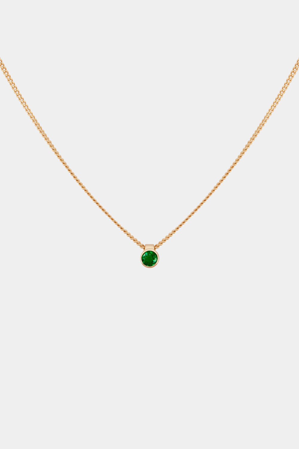 Mini Emerald Necklace | 9K Gold