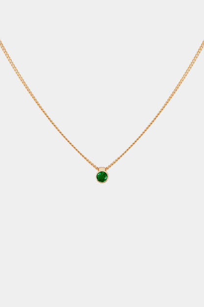 Mini Emerald Necklace | 9K Gold