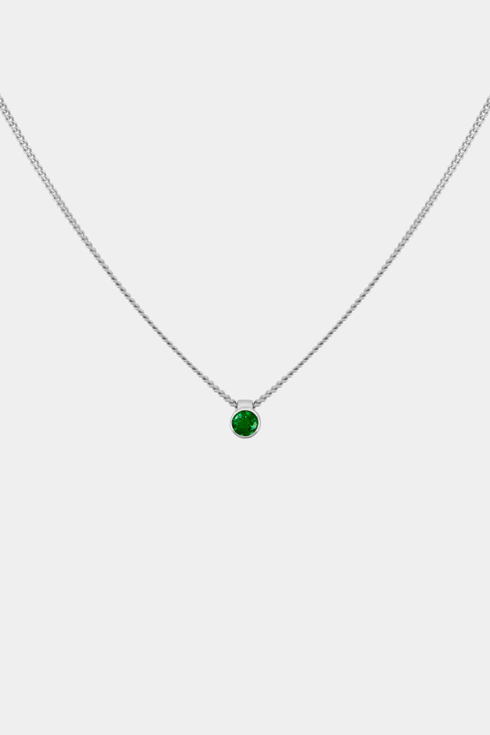 Mini Emerald Necklace | 9K Gold