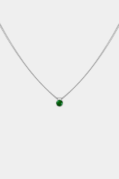 Mini Emerald Necklace | 9K Gold