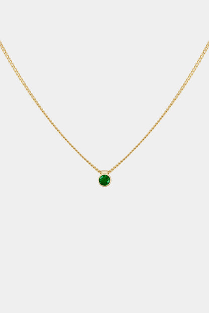 Mini Emerald Necklace | 9K Gold