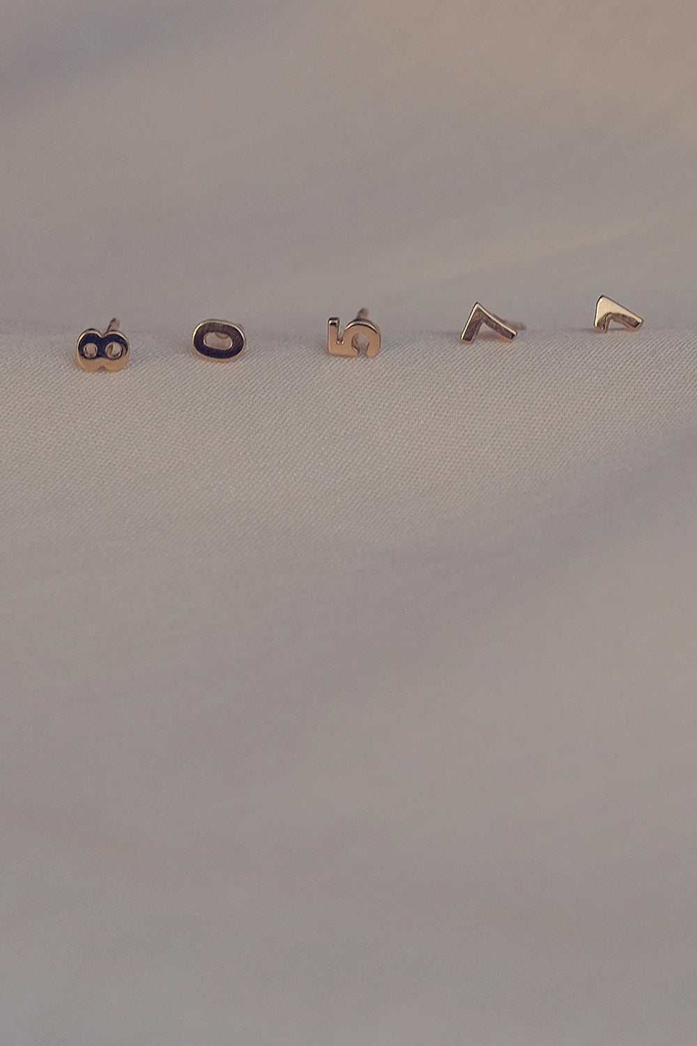 Number Stud | 9K White Gold