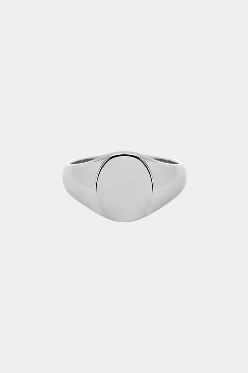 Oval Signet Ring | Silver