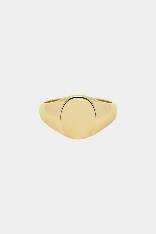 Oval Signet Ring | Yellow Gold