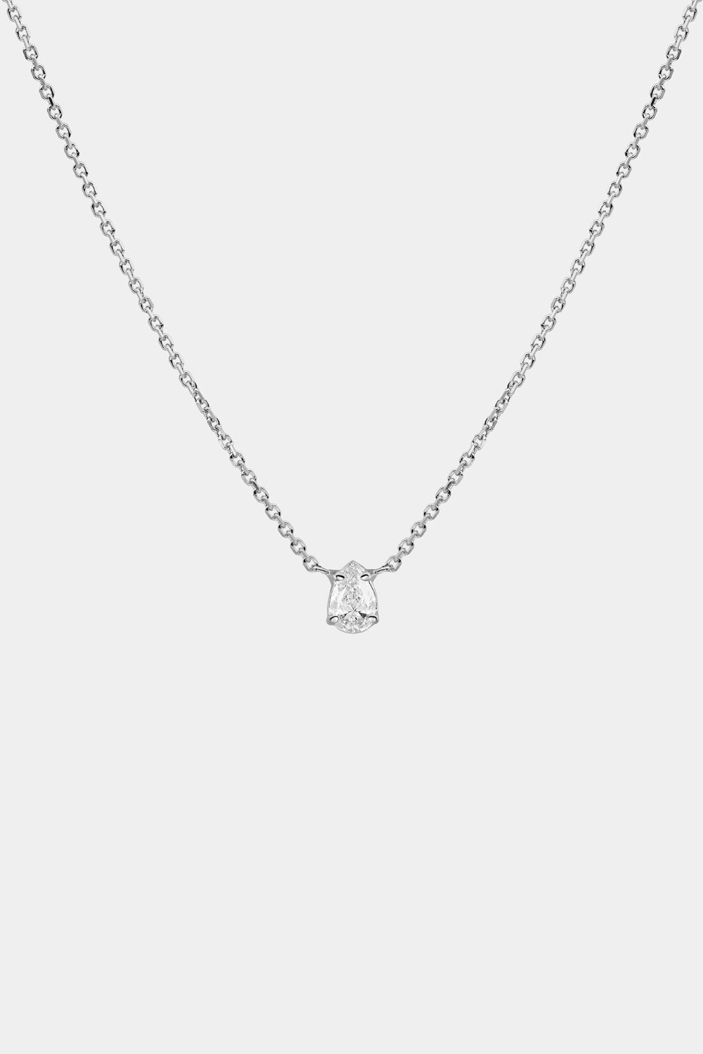 Pear Diamond Necklace | 18K Gold