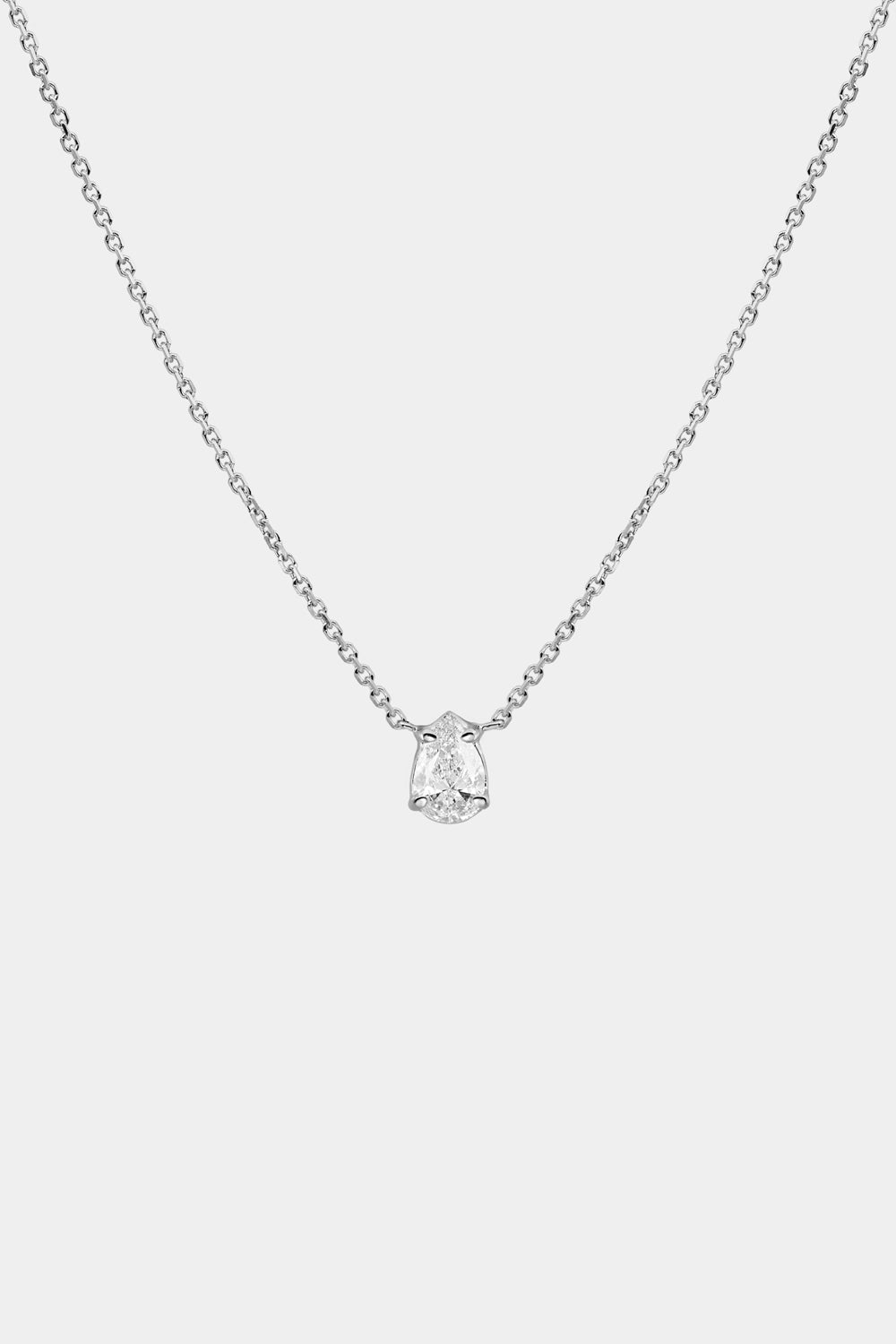 Pear Diamond Necklace | 18K Gold