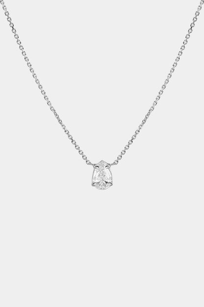 Pear Diamond Necklace | 18K Gold