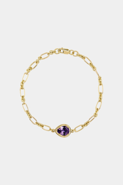 Roma Pear Gemstone Bracelet | Yellow Gold