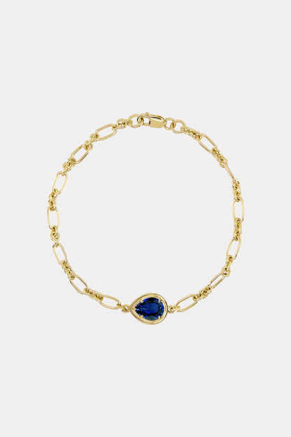 Roma Pear Gemstone Bracelet | Yellow Gold