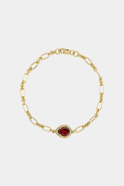 Roma Pear Gemstone Bracelet | Yellow Gold