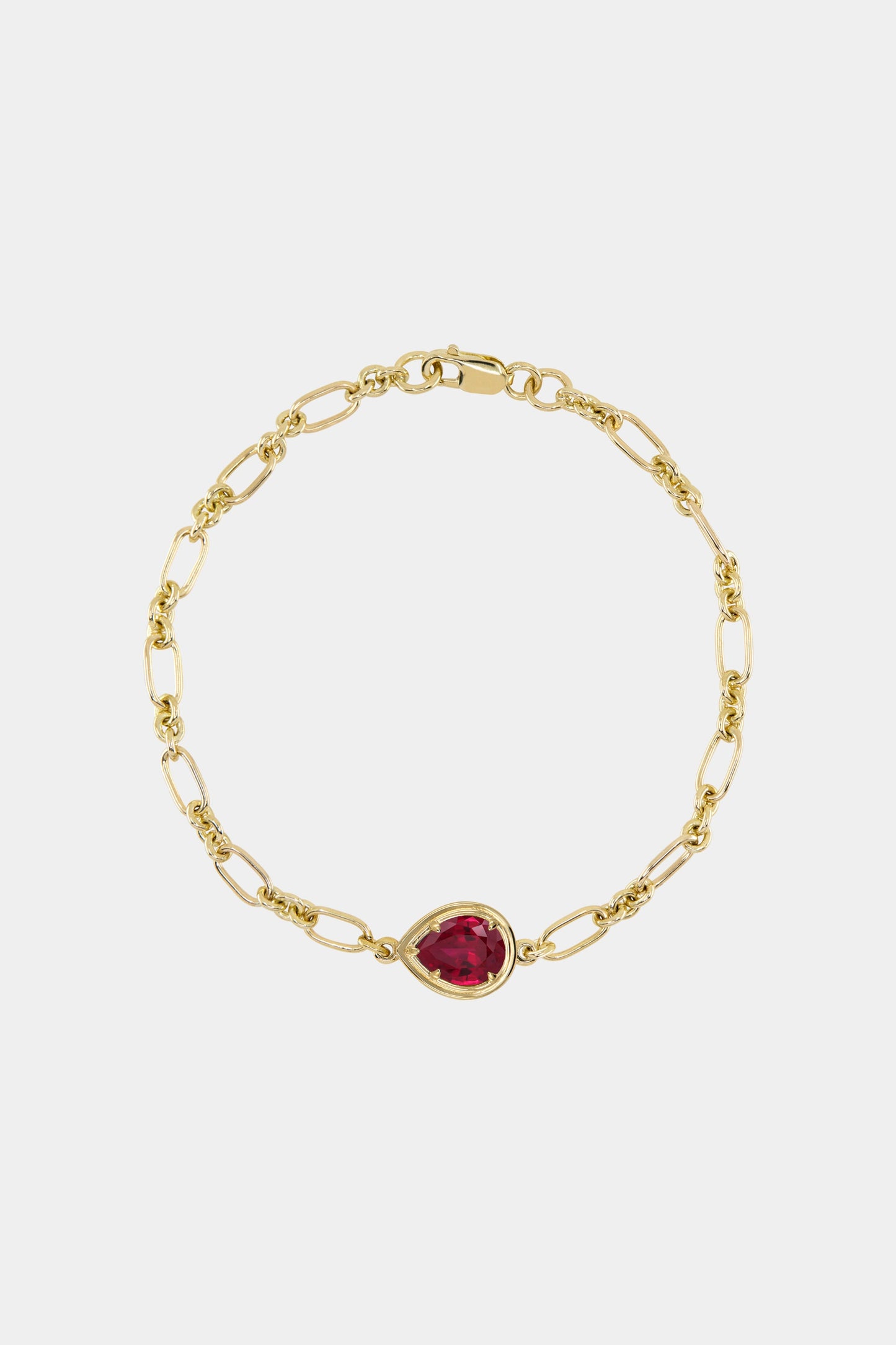 Roma Pear Gemstone Bracelet | Yellow Gold