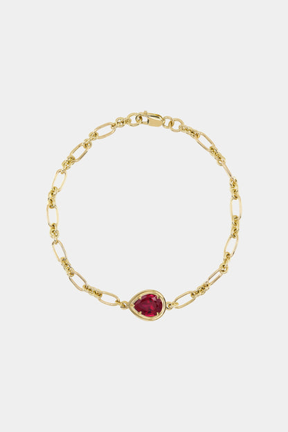 Roma Pear Gemstone Bracelet | Yellow Gold