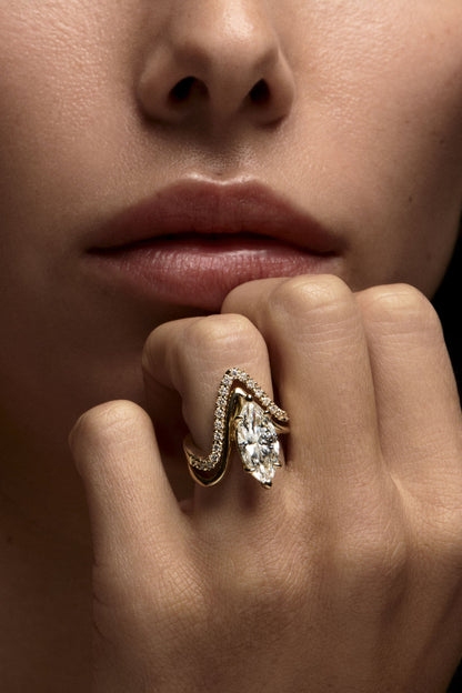 Alex Diamond Wedding Band | 18K White Gold