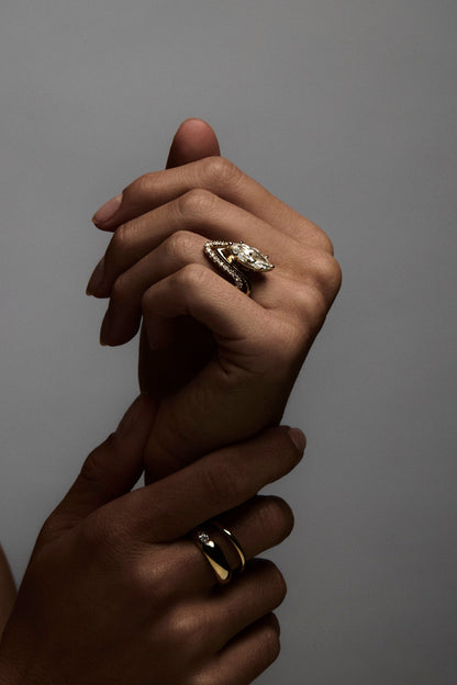 Alex Diamond Wedding Band | 18K White Gold