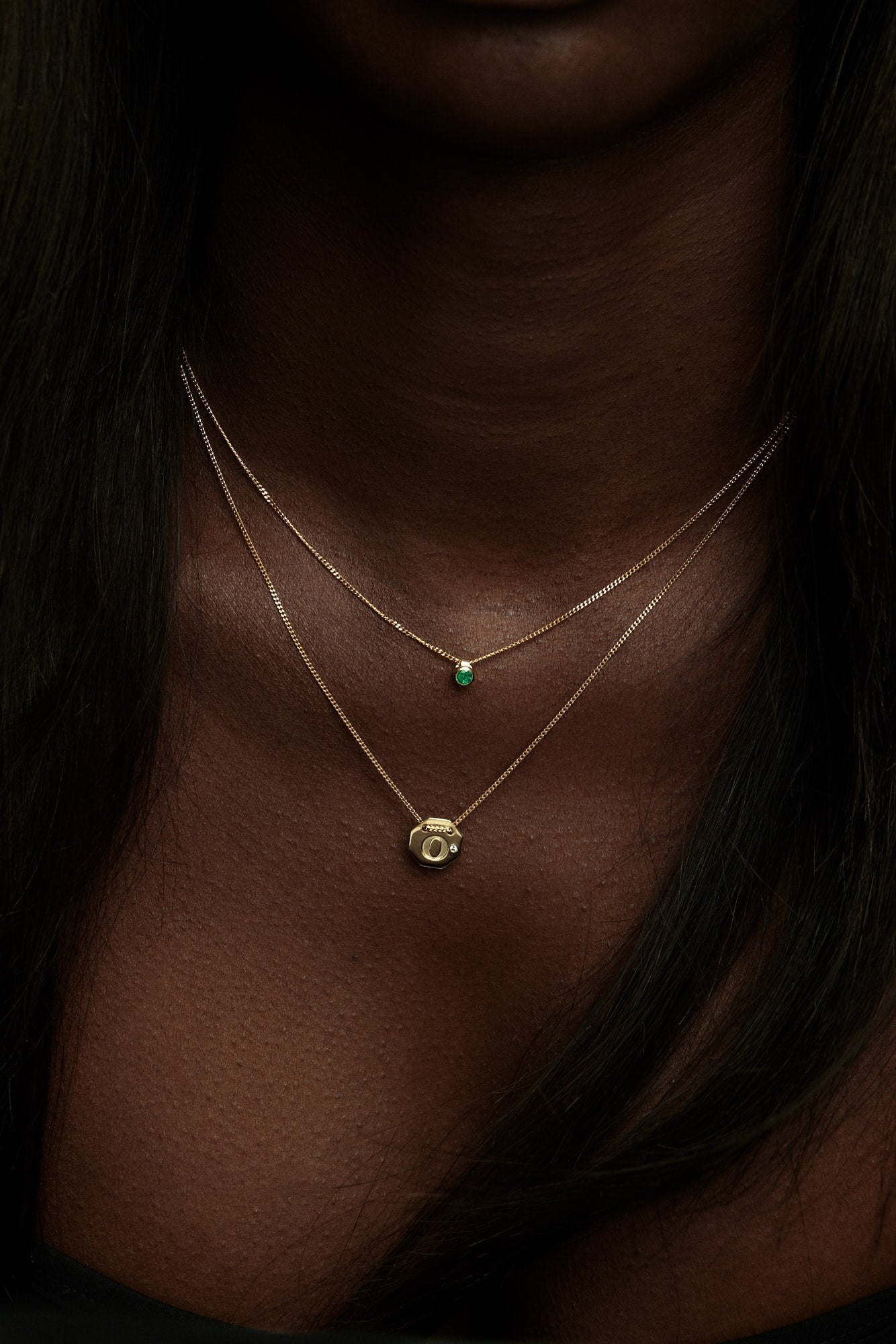 Letter Necklace | 9K White Gold