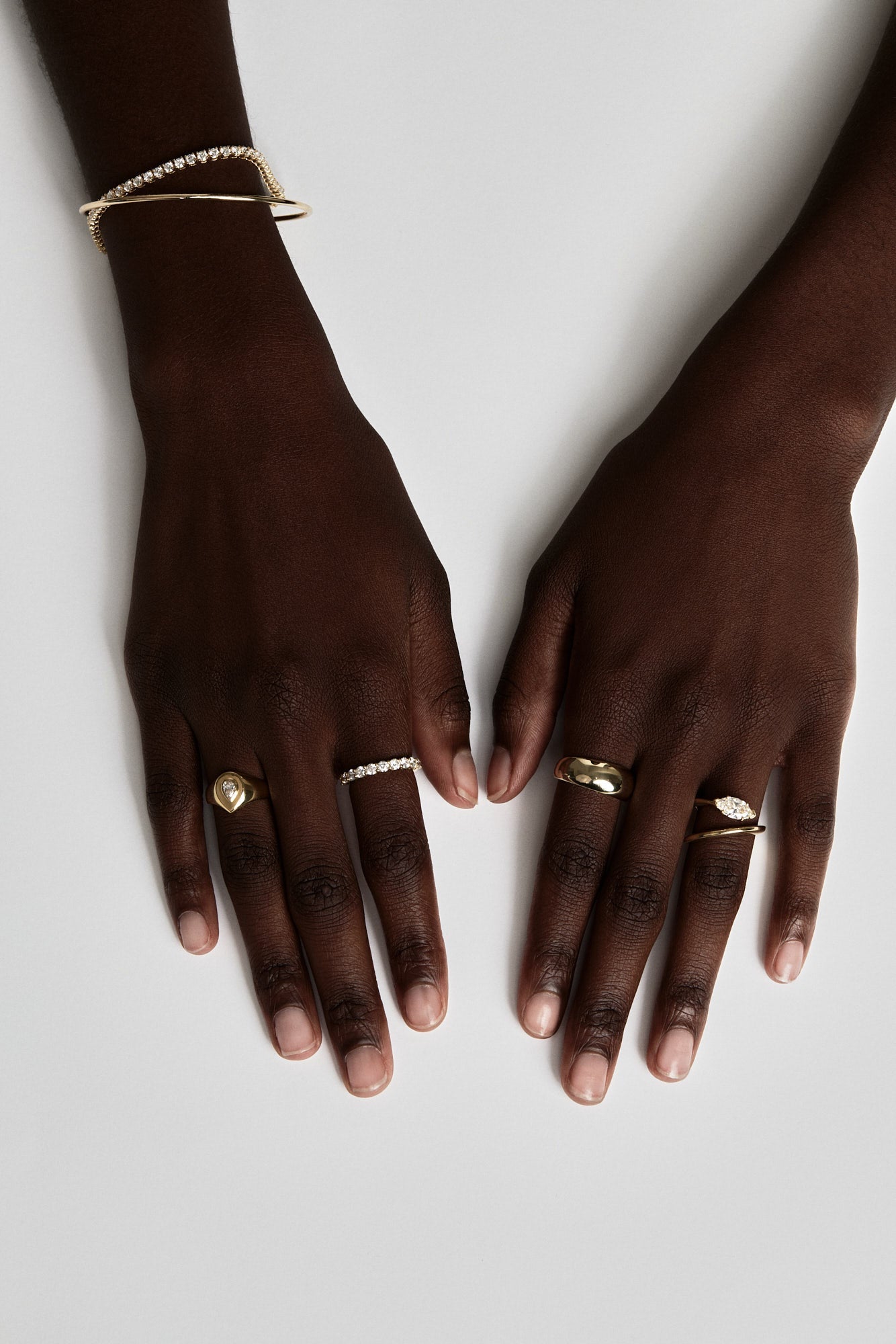 Round Diamond Half Band | 18K Rose Gold
