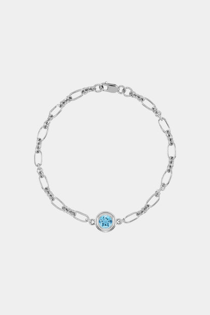 Roma Round Gemstone Bracelet | White Gold, More Options Available