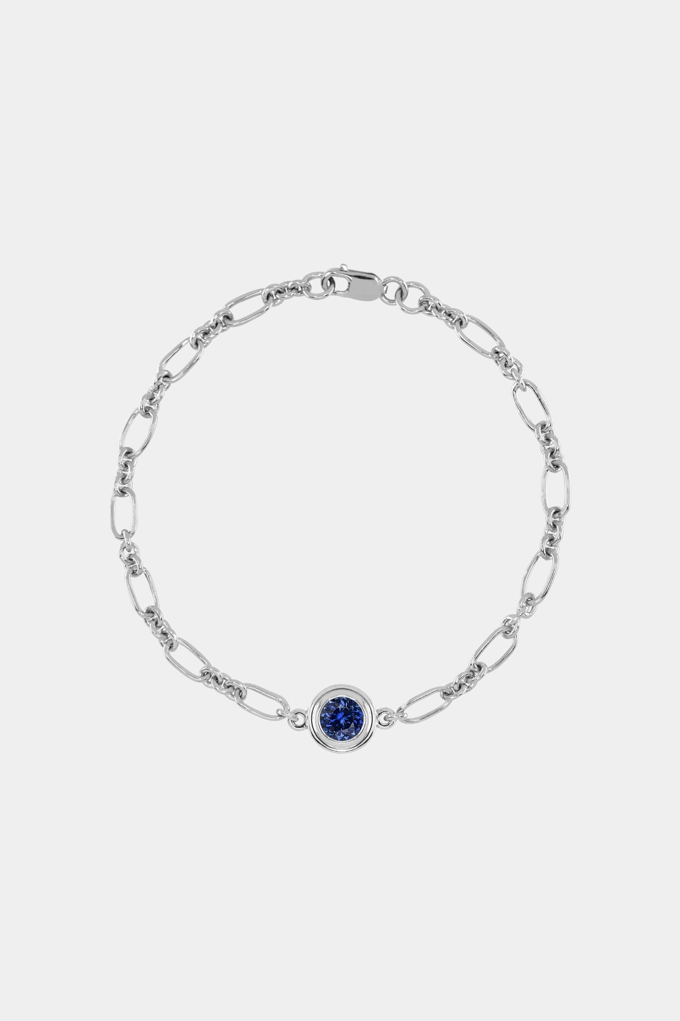 Roma Round Gemstone Bracelet | White Gold, More Options Available