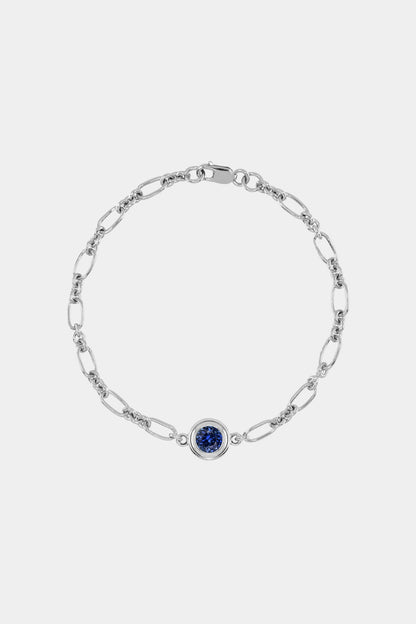 Roma Round Gemstone Bracelet | White Gold, More Options Available