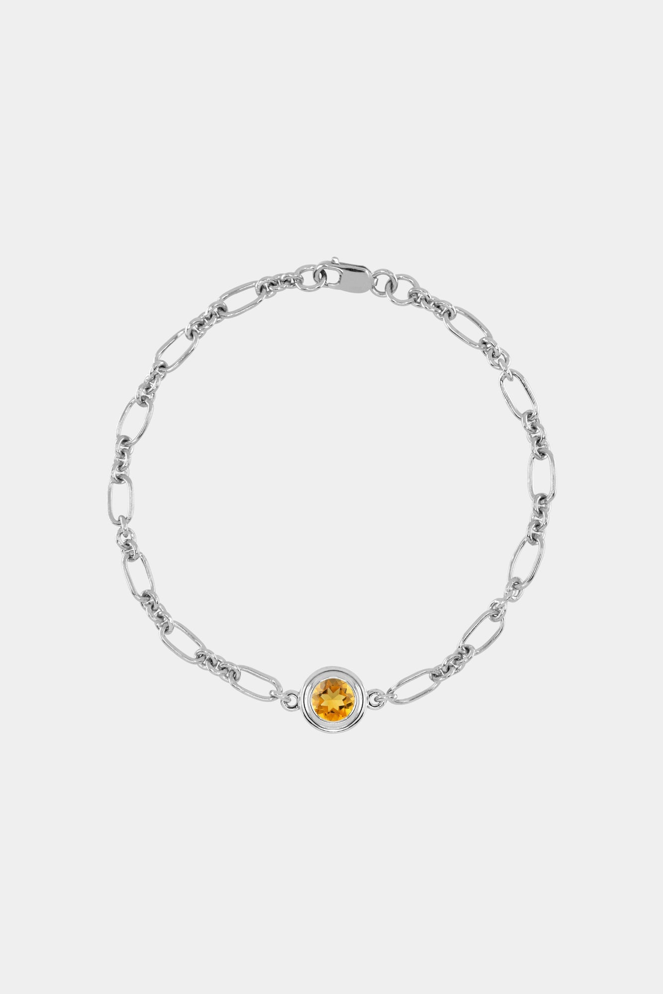 Roma Round Gemstone Bracelet | White Gold, More Options Available