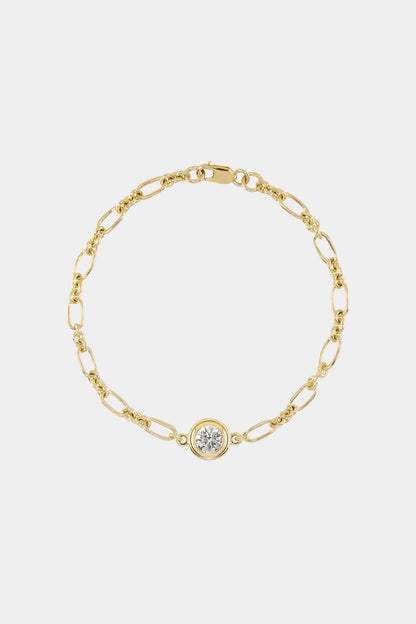 Roma Round Diamond Bracelet | 18K Yellow Gold