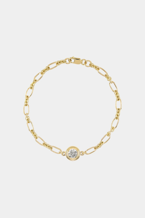 Roma Round Diamond Bracelet | 18K Yellow Gold