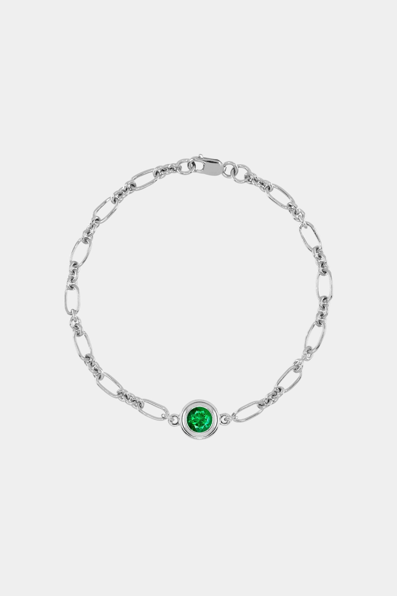 Roma Round Gemstone Bracelet | White Gold, More Options Available