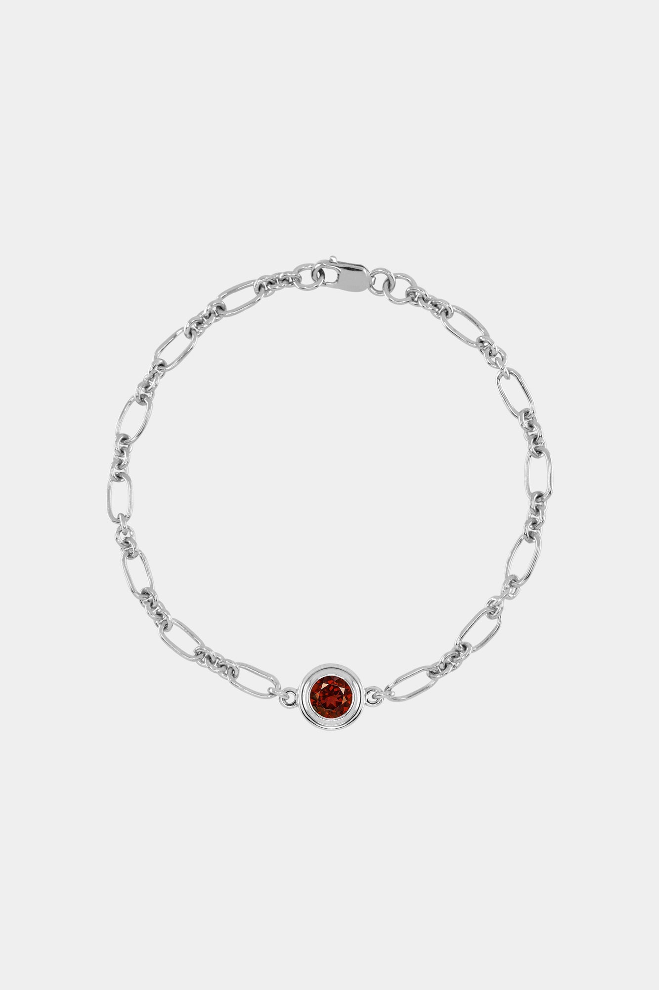 Roma Round Gemstone Bracelet | White Gold, More Options Available