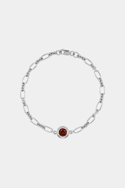 Roma Round Gemstone Bracelet | White Gold, More Options Available