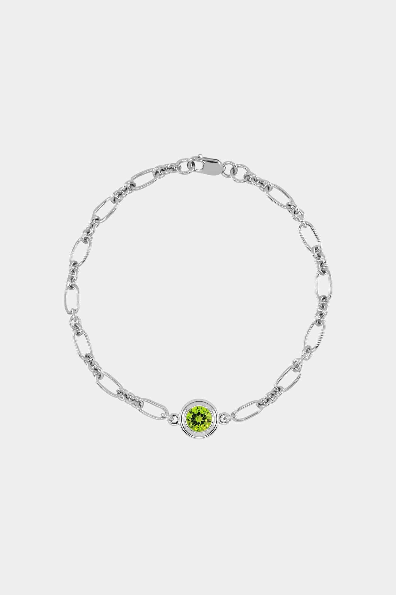 Roma Round Gemstone Bracelet | White Gold, More Options Available
