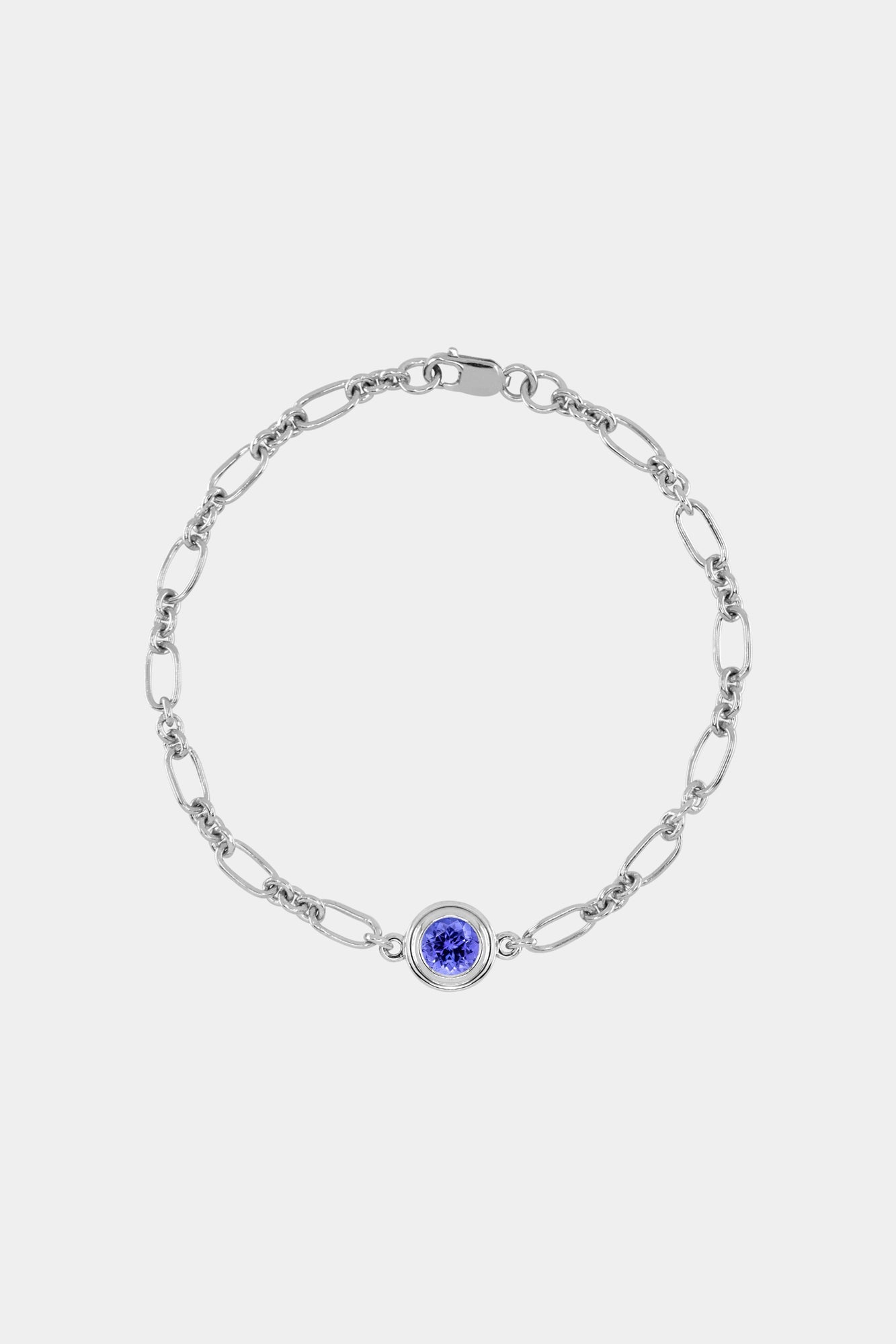 Roma Round Gemstone Bracelet | White Gold, More Options Available