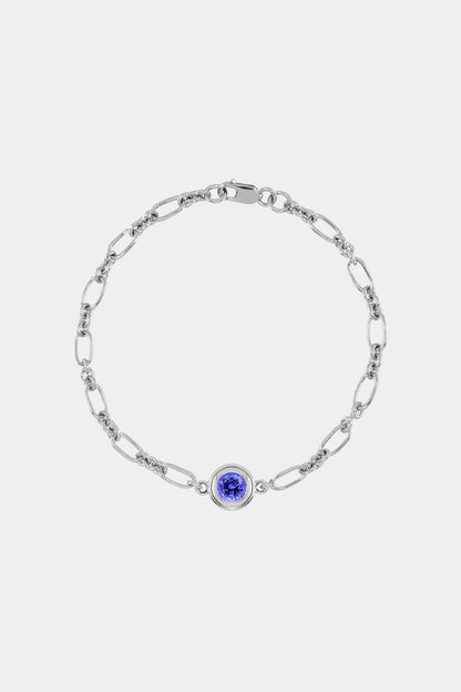 Roma Round Gemstone Bracelet | White Gold, More Options Available